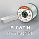 Spule Lötzinn und Lotbarren von Stannol, Label "FLOWTIN" und Firmenlogo.