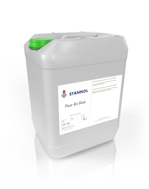 Grey canister with Stannol cleaner Flux-Ex Glue