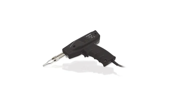 The picture shows a black electric soldering gun.