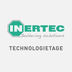 Auf dem Bild ist das Logo der Veranstaltung zu sehen: Ein grün-weißer "Inertec"-Schriftzug, darunter in dunkelgrau "Technologietage"