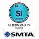 [Translate to Englisch:] Logo von SMTA Silicon Valley with einem Schaltkreis-Symbol und chemischem Symbol für Silizium.
