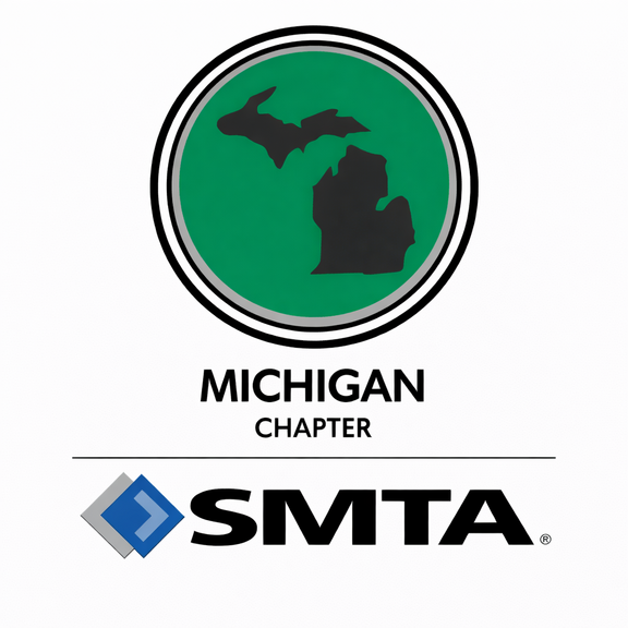 [Translate to Englisch:] Logo mit Michigan-Umriss und Text: "MICHIGAN CHAPTER SMTA".